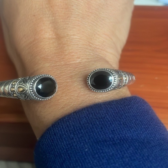 925 SS + 18k balinesian made cuff bracelet - Picture 1 of 8